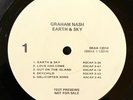 GRAHAM NASH Earth & Sky RARE TEST PRESSING David Crosby 1980 Capitol US