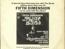 THE BYRDS : 5th Dimension Promo Only Rare Picture Sleeve Interview PS 7 / 45 CBS