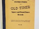 Vintage Booklet Instructions For Old Timer Square & Round Dance Records dancing