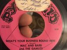 NORTHERN SOUL 45 RPM - MAC AND BARB - on PYRAMID Whats Your Business Round Here