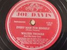 Walter Thomas and Jump Cats w/ Coleman Hawkins on JOE DAVIS 8128 Jump Blues 78 E