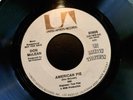 DON MCLEAN American Pie (PROMO 7in 45rpm MONO) EXCELLENT