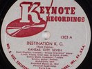 KANSAS CITY SEVEN: Keynote 1303 12” Jazz 78 Lester Young, Buck Clayton E+ Super