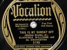 Clarence Williams and his Orchestra VOCALION 3195 E+ PRE WAR JAZZ 78