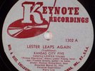 KANSAS CITY FIVE: Lester (Young) Leaps Again KEYNOTE 12” Jazz 78 N-/E+ Superb