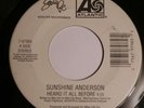 Sunshine  Anderson  Heard it all before/ Lunch or dinner 45rpm record 7