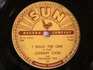 ROCKABILLY JOHNNY CASH I Walk The Line SUN 241  78RPM  Hear