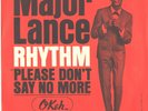 MAJOR LANCE--PICTURE SLEEVE + 45--(RHYTHM)--PS---PIC---SLV