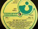 Deep Purple LP The book of taliesyn UK Harvest 1st press 5 Lines sold in UK 1G1G