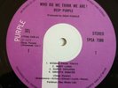 Deep Purple LP Who do we think we are UK Purple EMI press A-3U B-3U & Insert TOP