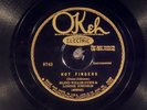 78 RPM -- Eddie Lang & Lonnie Johnson, Okeh 8743-Hot Fingers, E-/E-V+ Blues Jazz