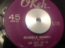 LINK WRAY / RED SAUNDERS: Rumble Mambo / Hambone 45 RPM OKEH