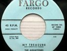 the AQUATONES doo-wop 45 vg+ ORIGINAL Fargo MY TREASURE b/w MY ONE DESIRE ct2491