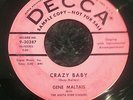 HEAR Rare & fantastic Rockabilly - GENE MALTAIS - CRAZY BABY - DECCA Promo 45