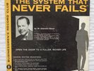 W. Clement Stone The System That Never Fails lp, 20 PAGE BOOK & ORDER FORM,RARE