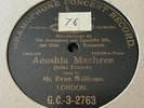 EVAN WILLIAMS ACUSHLA MACHREE GRAMOPHONE CONCERT G.C.3-2763