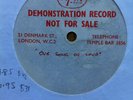 UNRELEASED ACETATE 'Our Song Of Love' KPM acetate late 60s beat pop