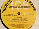 RADIO SHOW: HERE'S TO VETERANS #1399 BURNS & ALLEN SHOW; ANITA KERR VA SPOT