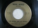 45 Record Music World Jimmy Ancrum & The Cavaliers So Young So Warn Doo Wop