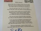 Cream Ginger Baker Signed White Room Typed Lyrics Board Stock Clapton Related