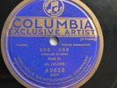 Al Jolson - 78rpm single 10-inch – Columbia #A 3626 Coo-Coo & Stumbling