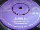 ELVIS PRESLEY ALL SHOOK UP  tHAT'S WHEN YOUR HEARTACHES BEGIN.1957 HMV 45 VG+