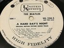 Beatles WHITE LABEL PROMO A Hard Day's Night 1964 LP VERY RARE WADDELL PRESSING