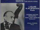 LP Barber, Bloch (Louis Kaufman, Violin; Lucerne Festival Orch Concerto for Vio