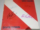 Hand Signed Van Halen Diver Down LP - Signed by All Original Members