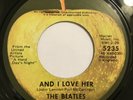 THE BEATLES / AND I LOVE HER / APPLE ALL RIGHTS REISSUE 1975