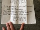 Order From Chaos Crushed Infamy 1989 Lyric Sheet Very Rare