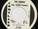 TERRI-TONES The Sinner CORTLAND 45 surf garage instrumental VG++ 7” HEAR