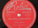 rare blues 78 RPM ALLEN BAUM Too Much Competition RED ROBIN V+ my kinda woman