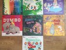Walt Disney (7)-LP Lot: Bambi, Jungle, Alice, Dumbo, more, '59-'67, VG++ vinyl