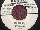 DOO WOP 45 CHANTERS Deluxe 6166 DJ First Press Row Your Boat / Stars In The Sky