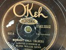 Okeh 8818 Lonnie Johnson & Blind Willie Dunn (Ed Lang) MIDNIGHT CAL1930 78 rpm V
