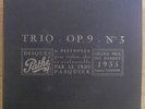 TRIO PASQUIER BEETHOVEN 3x 78 rpm OP. 9 N° 3 violon cello alto 1935