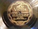 Carter Family-I Have No One To Love Me / Anchored In Love Victor 40036  (V+)