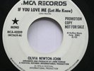 Pop Promo 45 Olivia Newton-John - If You Love Me / If You Love Me On Mca