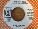 RARE GARAGE PSYCH 45 rpm THE LOST TRIBE on UA wlp PROMO Walk One Way MINT