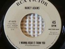 NANCY ADAMS I Wanna Hear It From You Orig '64 RCA R&B Mod Soul Promo 45 VG++