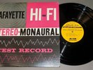 Lafayette Hi-Fi Stereo-Mono Test Record LP & Insert 1959 Audiophile Ny Radio VG+