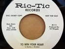 LAURA LEE TO WIN YOUR HEART / SO I WILL OG USA RIC-TIC RECORDS 7