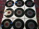 9 vintage Charlie Feathers 45 RECORDS