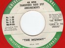 The Mummy / Curse of Undead Radio Spot Announcements 45 RPM  Wooooooo Scary