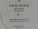 David Bowie - Let's Dance club bolly mixes -  U.S. promo 12