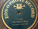 1903 Zon-O-Phone Concert Band 5091 9” 8 3/4” Single Sided 78 RPM Zonophone