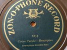 1903 Zon-O-Phone Concert Band CIRCUS PARADE 6155 9” 8 3/4” 78 RPM Zonophone