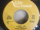 Rare Promo Garage Psych 45 Barry Goldberg W/Frank Zappa on Verve  “Carry On” NM
