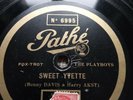 EUROJAZZ- LUD GLUSKIN PLAYBOYS-  Sweet Yvette- 78 tours / 78 rpm Pathe Ex +